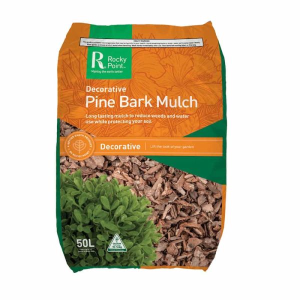 PINE BARK MULCH 50L ROCKY POINT