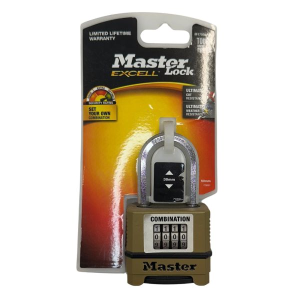 PADLOCK EXCELL RESET COMBO 38MM