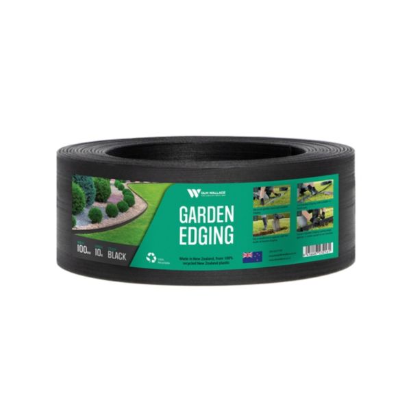 GARDEN EDGING 100mm x 10m BLACK TIMBERLOOK
