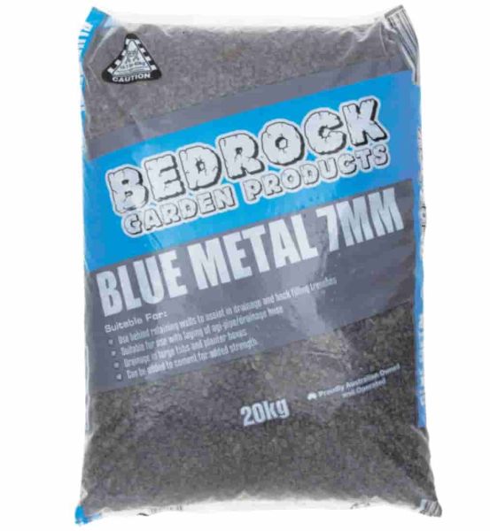 7mm BLUE METAL 20kg BAG BEDROCK