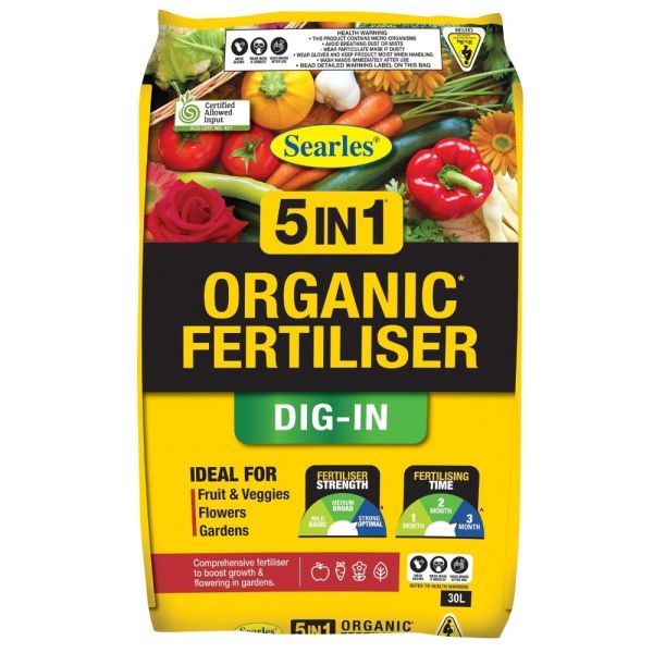 5 IN 1 ORGANIC FERTILISER MIX 30L SEARLES
