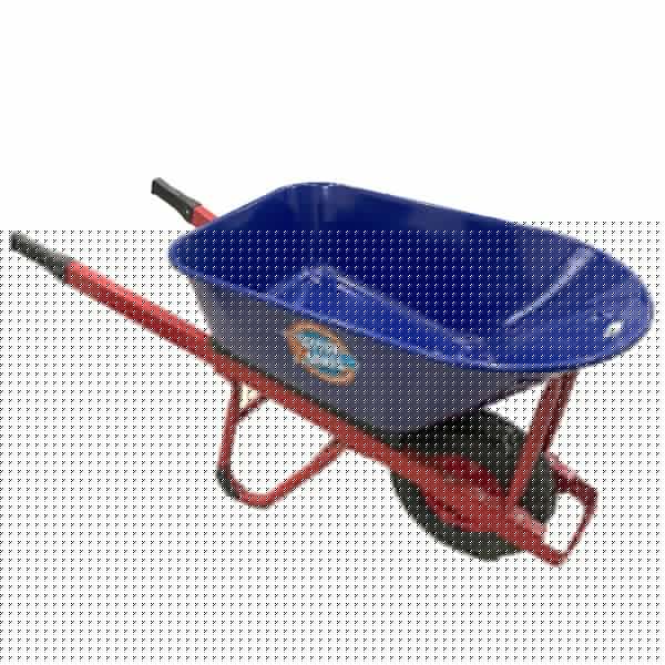 BARROW S/HEAVY DUTY 100L BLUE STEEL TRAY,6.50-8 STL WHEEL & HDLS