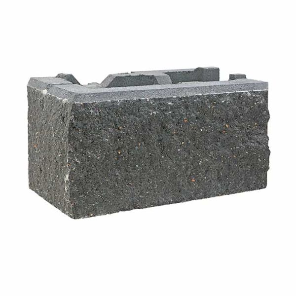 VERSAWALL CHARCOAL RIGHT CORNER 390x200x215/190mm