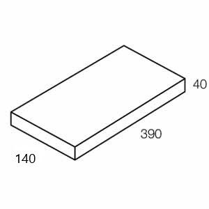 Capping Tile 140 x 390mm Plain