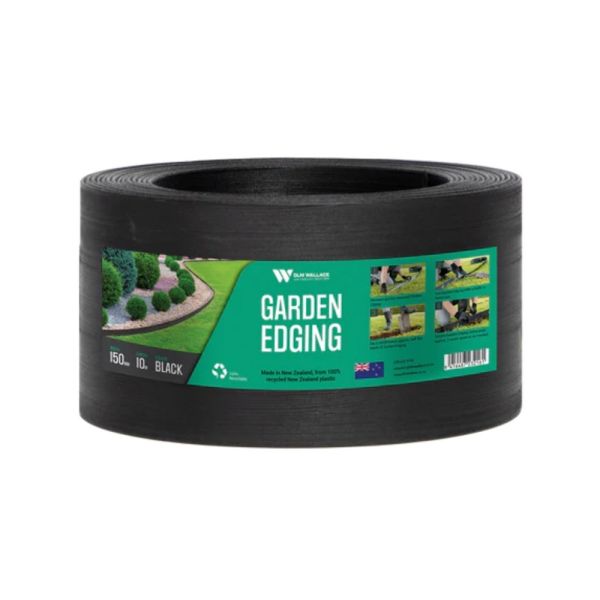 GARDEN EDGING 150mm x 10m BLACK TIMBERLOOK