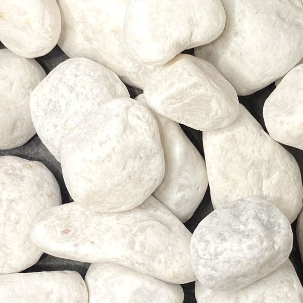 PEBBLE NATURAL SNOW WHITE 50-70mm 20kg