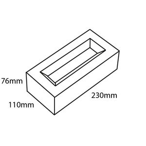 BRICK CONCRETE LIGHT WEIGHT COMMON SINGLE 230mmx76mmx110mm