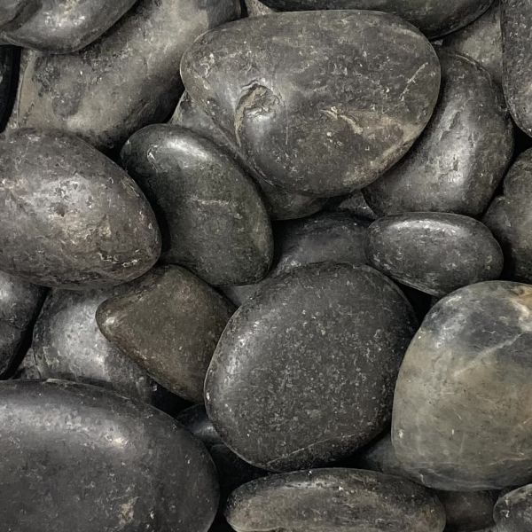 PEBBLE POLISHED BLACK 50mm-70mm 20kg